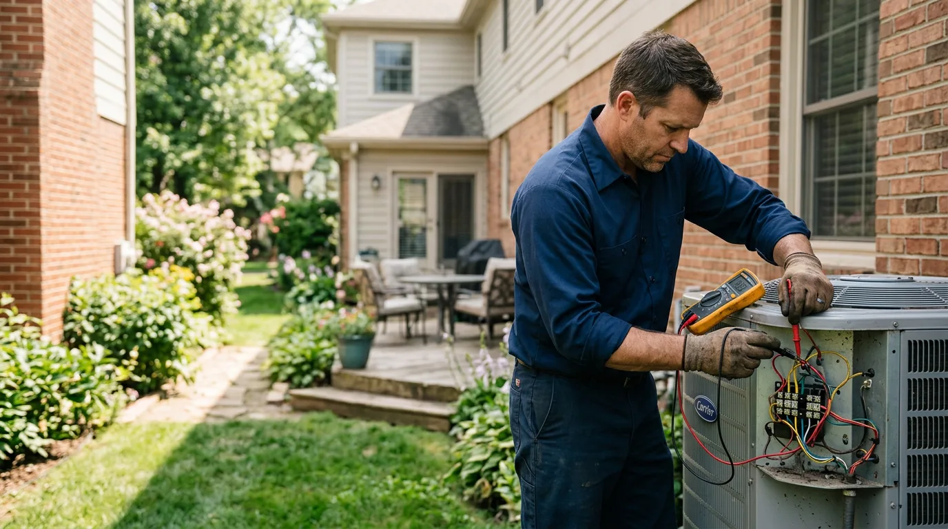 HVAC technician working near Redmon, IL